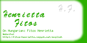 henrietta fitos business card